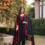 DILBAR – BLACK | Georgette Suit Set