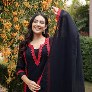 DILBAR – BLACK | Georgette Suit Set