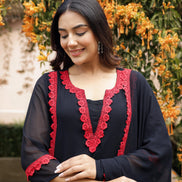 DILBAR – BLACK | Georgette Suit Set