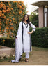 DILBAR – WHITE | Georgette Suit Set with Crepe Lining