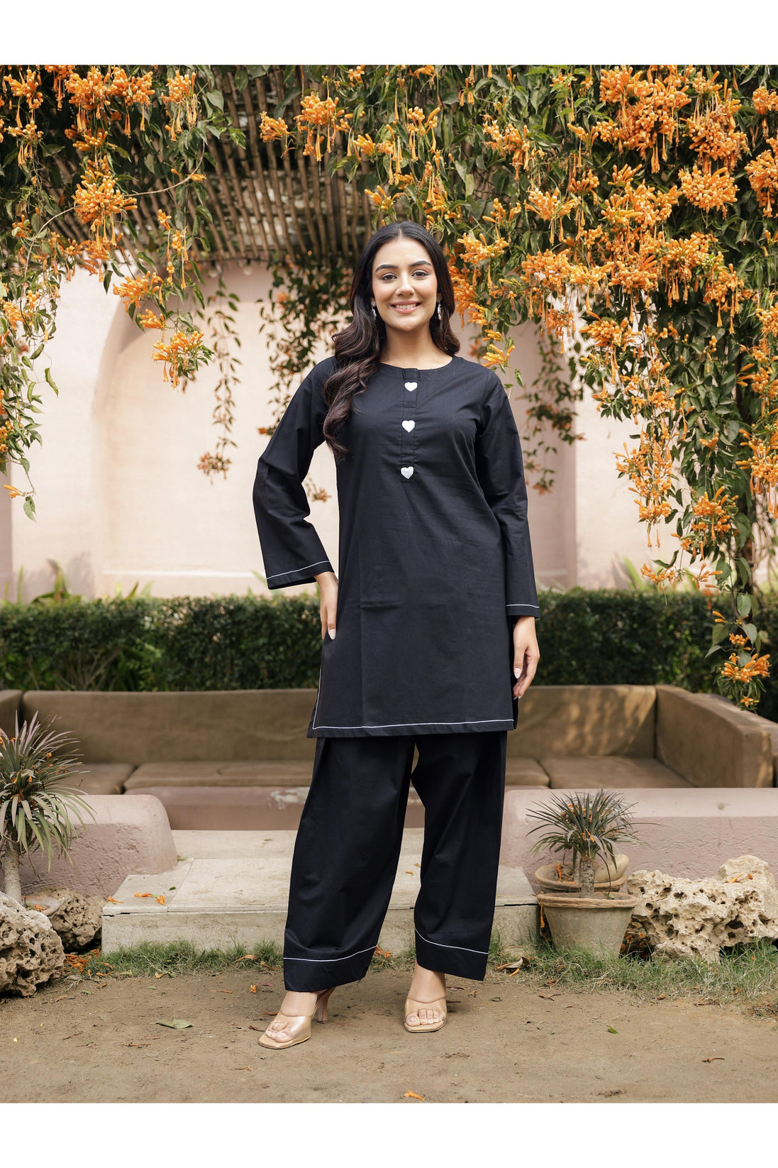 AABROO – BLACK | Premium Cotton Poplin Kurta Set