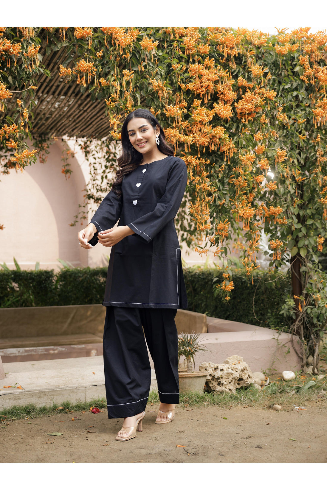 AABROO – BLACK | Premium Cotton Poplin Kurta Set