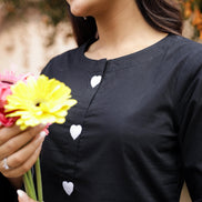 AABROO – BLACK | Premium Cotton Poplin Kurta Set