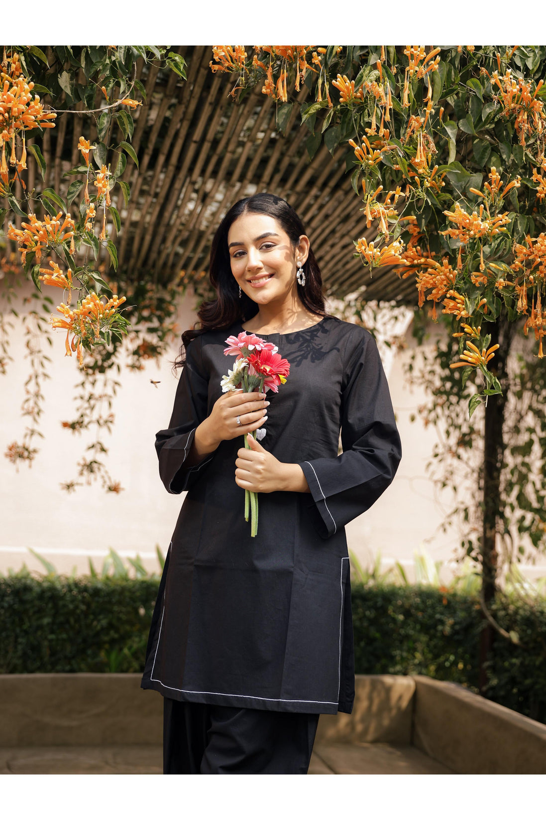 AABROO – BLACK | Premium Cotton Poplin Kurta Set