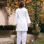AABROO – WHITE | Premium Cotton Poplin Kurta Set