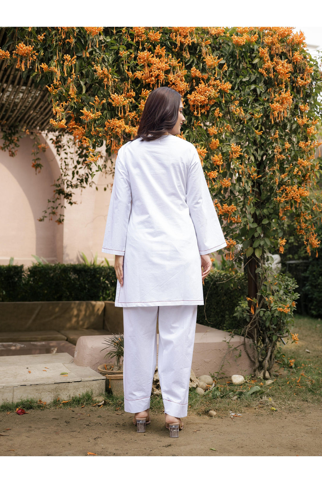 AABROO – WHITE | Premium Cotton Poplin Kurta Set