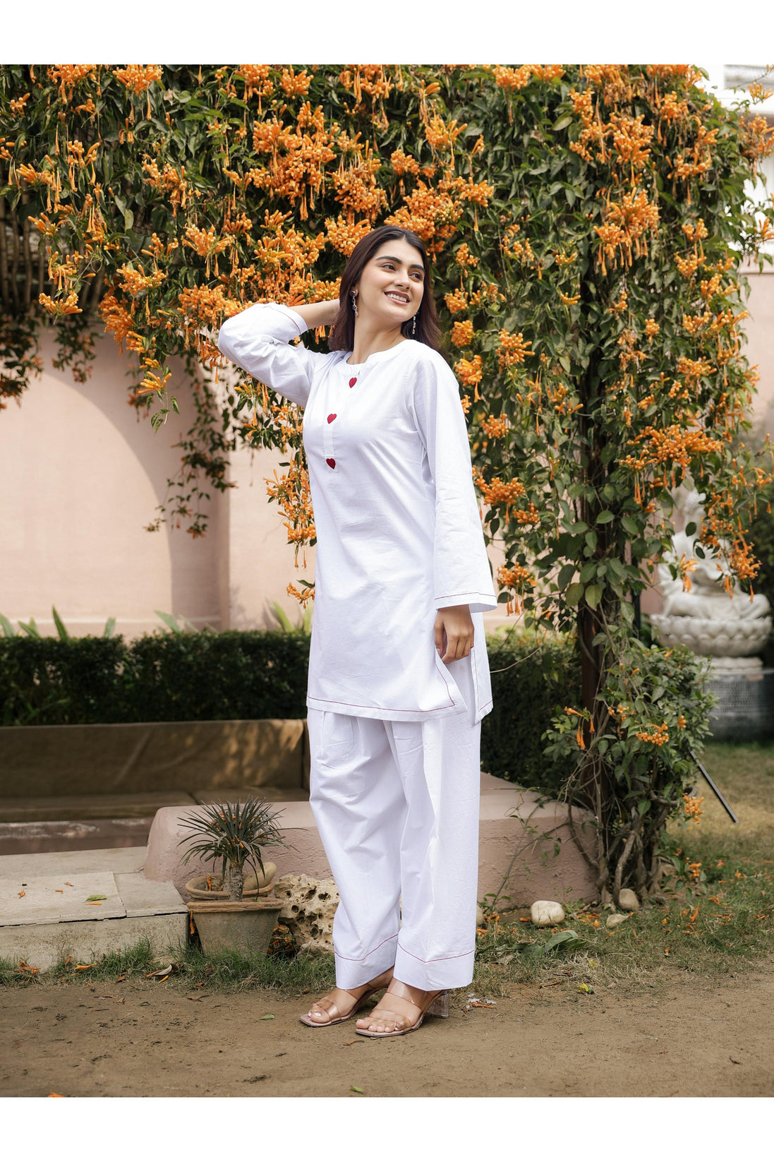AABROO – WHITE | Premium Cotton Poplin Kurta Set