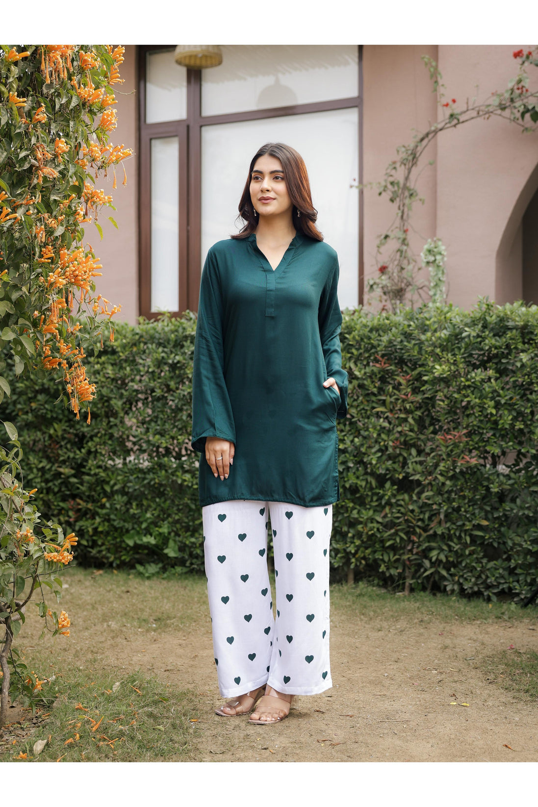MASTANI – GREEN | Rayon Co-ord Set