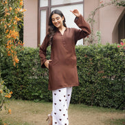MASTANI – BROWN | Rayon Co-ord Set