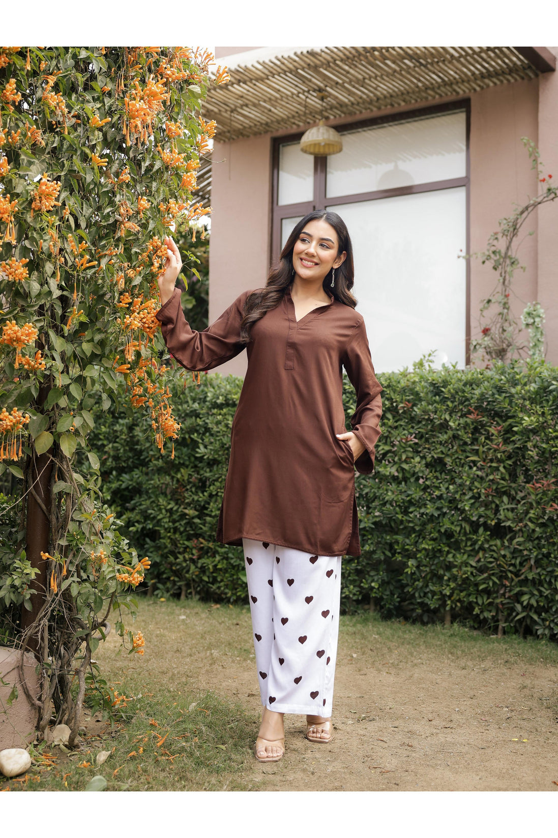 MASTANI – BROWN | Rayon Co-ord Set