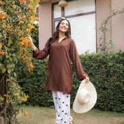 MASTANI – BROWN | Rayon Co-ord Set